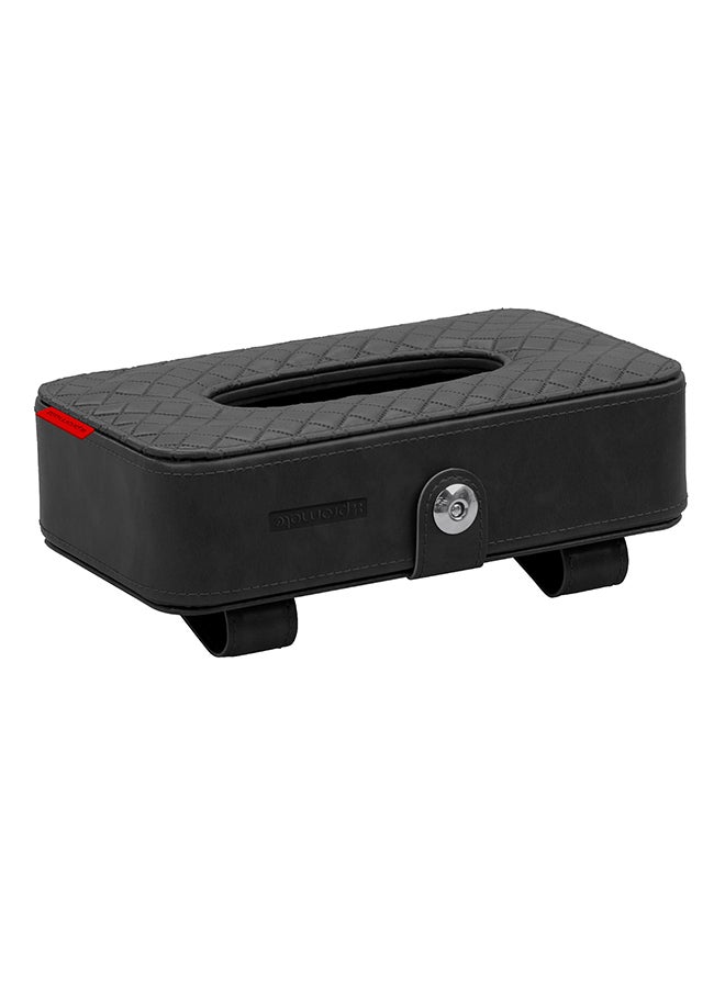 PROMATE - Car Tissue Holder, PU Leather Clip Car Sun Visor Tissue Box Holder for Facial Tissue and Other Napkin Papers - Image 1
