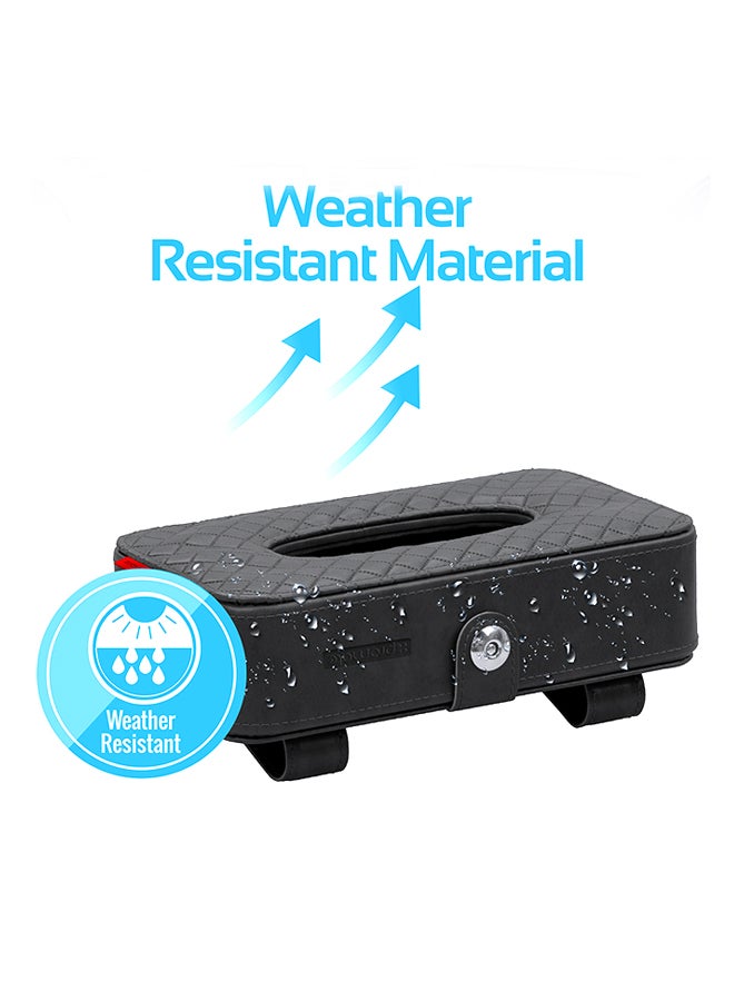 PROMATE - Car Tissue Holder, PU Leather Clip Car Sun Visor Tissue Box Holder for Facial Tissue and Other Napkin Papers - Image 1