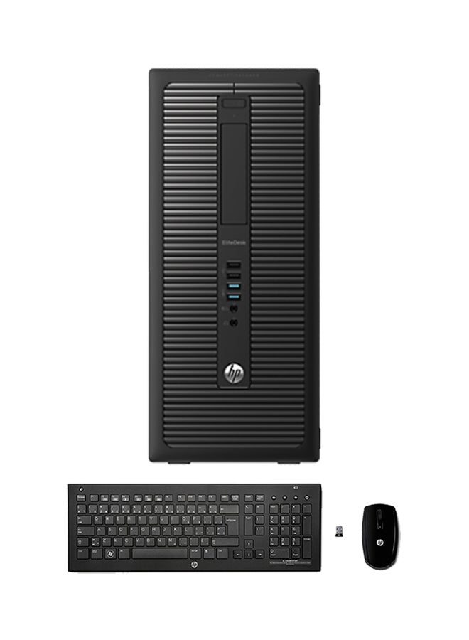إتش بي - كمبيوتر شخصي بصندوق عمودي طرازELITE-800 G1-H5U08EA-TWR بمعالج كور i5/ذاكرة وصول عشوائي سعتها 4 جيجابايت/محرك أقراص ثابت سعته 500 جيجا بايت/بطاقة رسوميات مدمجة ولوحة مفاتيح وماوس أسود - Image 1