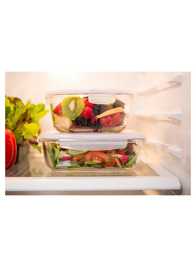 لوك اند لوك حافظة طعام مستطيلة الشكل من زجاج البورسليكات للاستخدام في الفرن شفاف 3لترات - Image 3