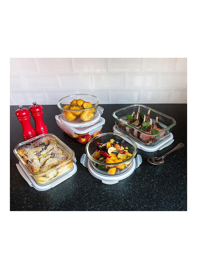 لوك اند لوك حافظة طعام مستطيلة الشكل من زجاج البورسليكات للاستخدام في الفرن شفاف 3لترات - Image 4