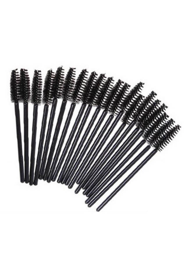 100 قطعة من مجموعة فرشاة مستحضرات التجميل لرموش العين للاستخدام لمرة واحدة أسود