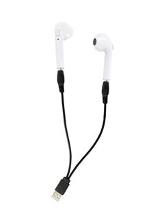 Bison In-Ear Twins Bluetooth Headphone With Mic White  - Image 3