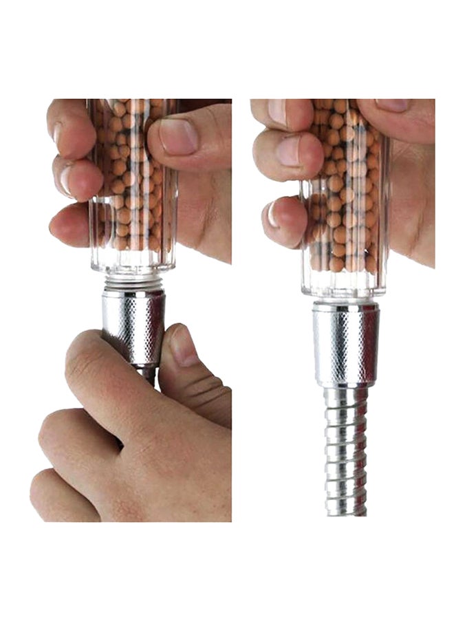 YupFun - LED Shower Head Silver/Clear 22cm - Image 1