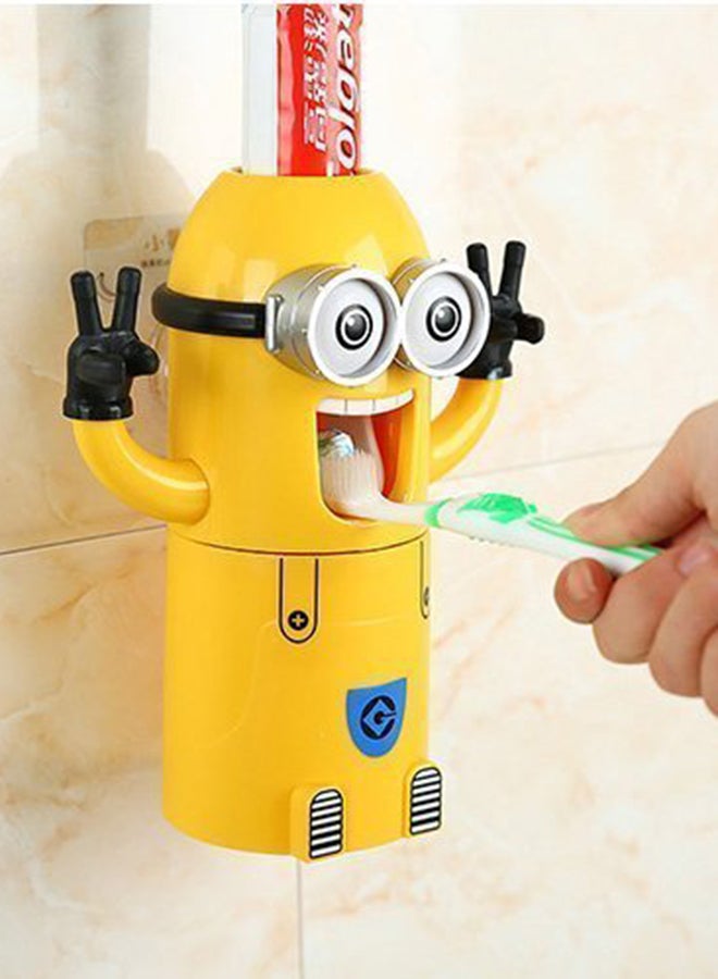حامل فرشاة الأسنان الأتوماتيكي مع موزع بتصميم المينيونز أصفر 17Ø³Ù†ØªÙŠÙ…ØªØ± - Image 3