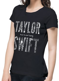 Taylor Swift Graphic Printed T-shirt Black