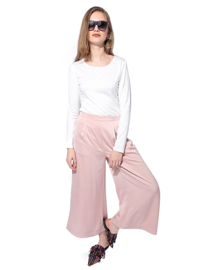 Miella High-Rise Wide Trousers Pink  - Image 1