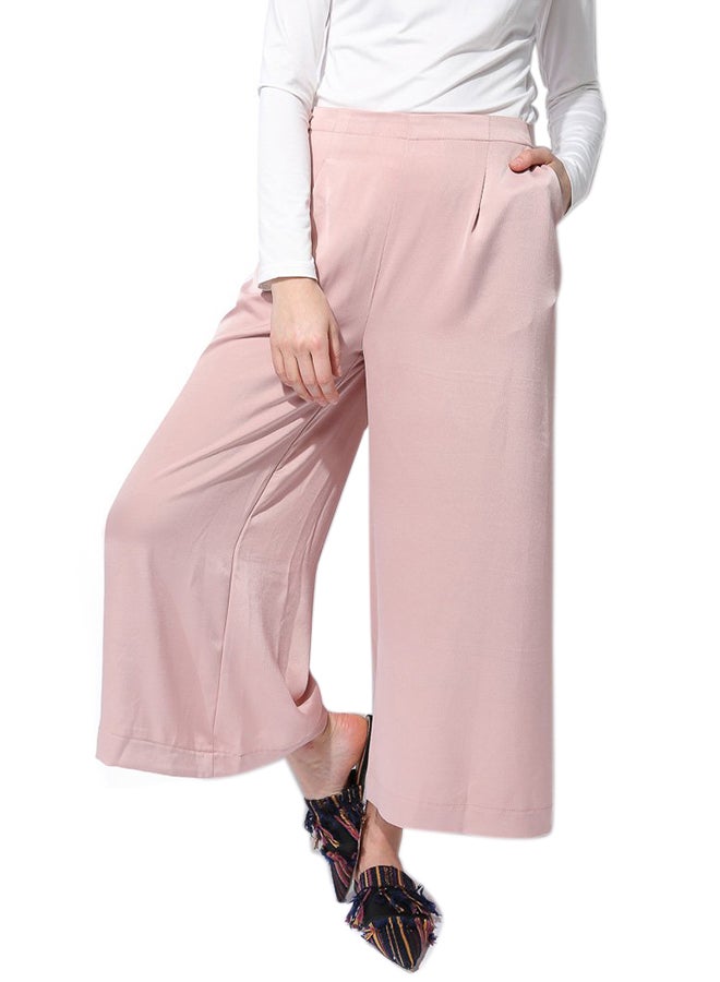 Miella High-Rise Wide Trousers Pink  - Image 4