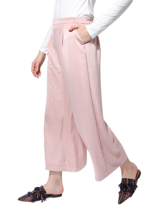 Miella High-Rise Wide Trousers Pink  - Image 5