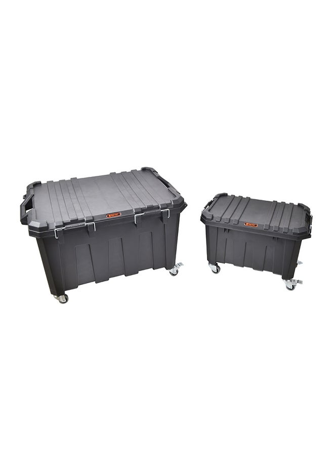 Tactix 4-Piece Castor Wheels - Durable Design For Heavy Loads, For Smooth Mobility And Easy Maneuverability, For Heavy Duty Storage Box, Silver And Grey- 320636 Silver 2x1inch  - Image 2
