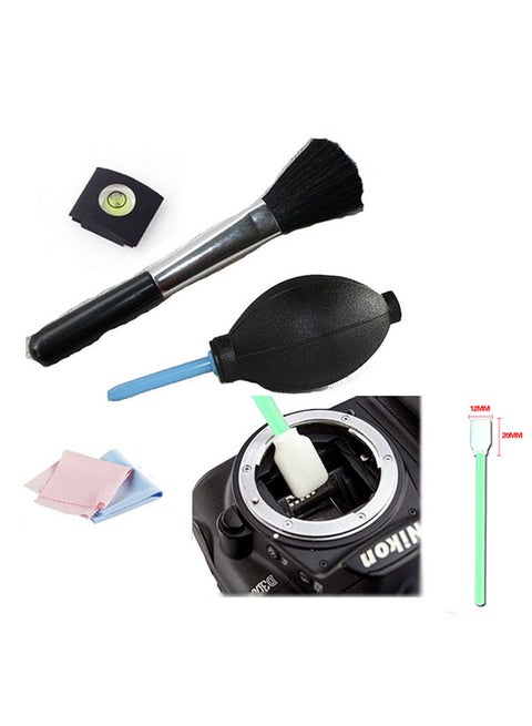 5-In-1 Spirit Hot Shoe Lens Brush Cleaning Kit For Canon/Nikon Black/Blue