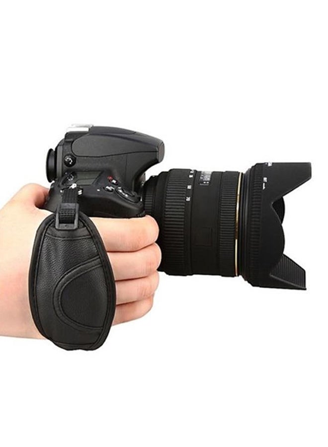 Generic Hand Wrist Grip Strap For SLR/DSLR Black  - Image 2