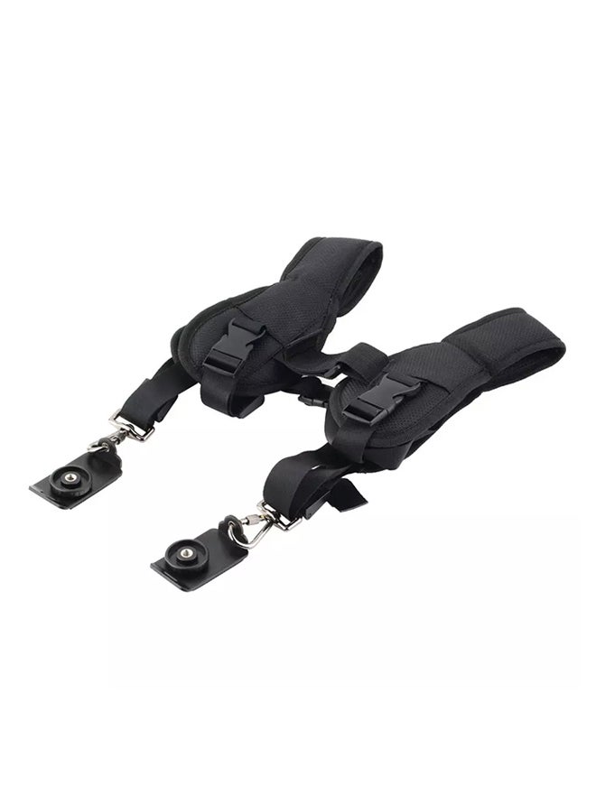 Dual Shoulder Neck Belt Sling Strap For DSLR Camera Black  - Image 2