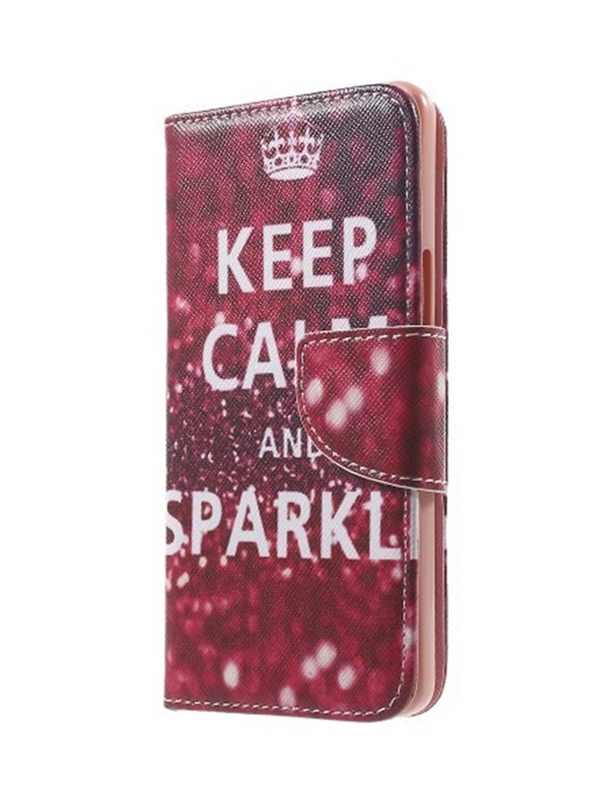Protective Wallet Thermoplastic Polyurethane Case Cover For OnePlus X Keep Calm/Sparkle - Image 1