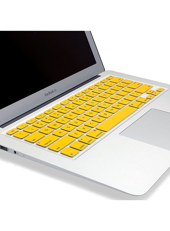 US Layout Keyboard Skin For Apple MacBook Air 11-inch Yellow  - Image 2
