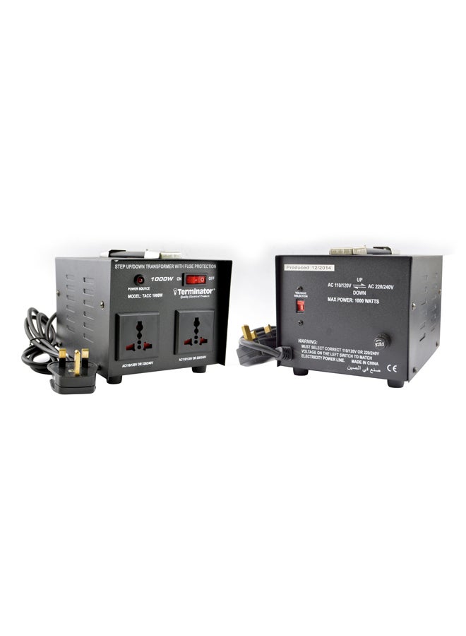 Terminator AC To AC Dual Voltage Converter Black  - Image 1