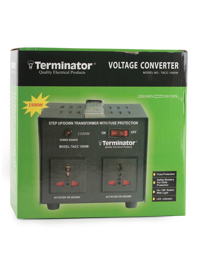 Terminator AC To AC Dual Voltage Converter Black  - Image 3