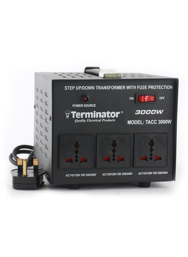 Terminator AC To AC Dual Voltage Converter Black  - Image 1