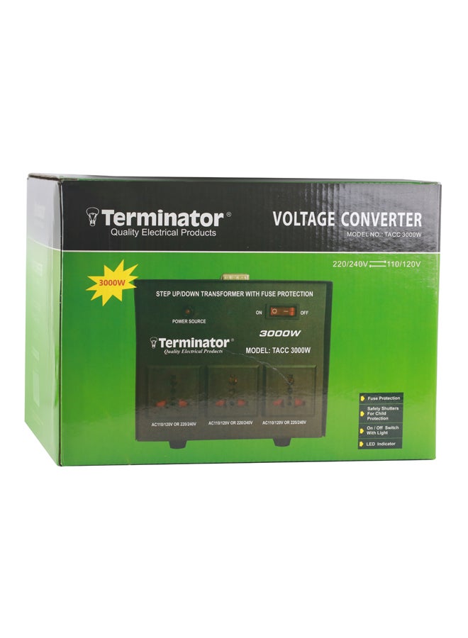 Terminator AC To AC Dual Voltage Converter Black  - Image 3