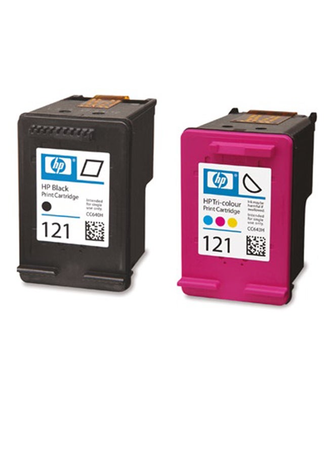 HP Pack Of 2 121 Ink Cartridge Black/Tri-Color - Image 1