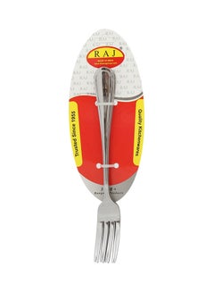 RAJ 3-Piece Pearl Dessert Fork Set Grey 18.5cm 