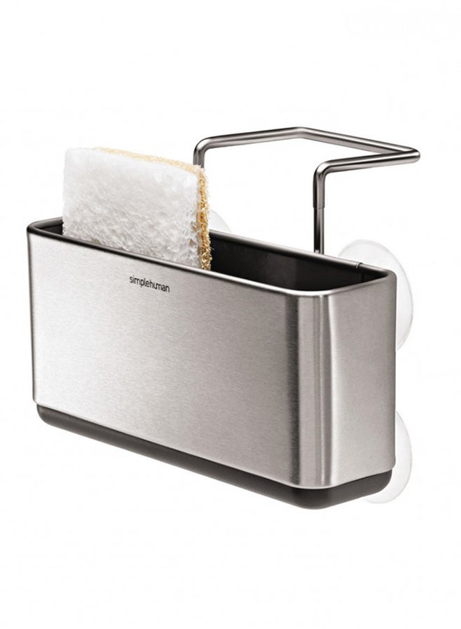 simplehuman Brushed Stainless Steel Sink Caddy Silver 11cm - Image 1