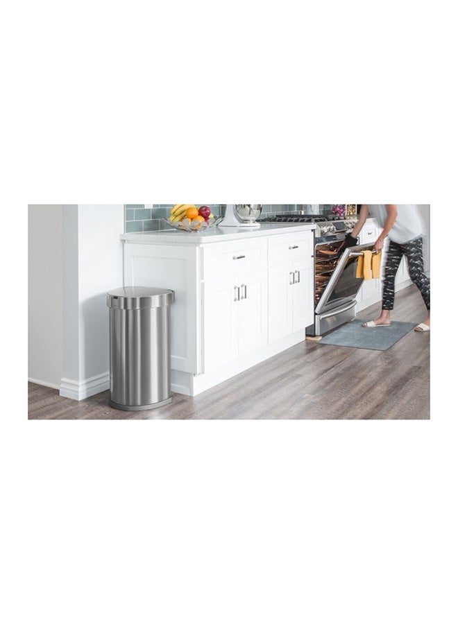 سيمبل هيومان سلة مهملات شبه دائرية مزودة بجهاز استشعار فضي 45لترات - Image 3