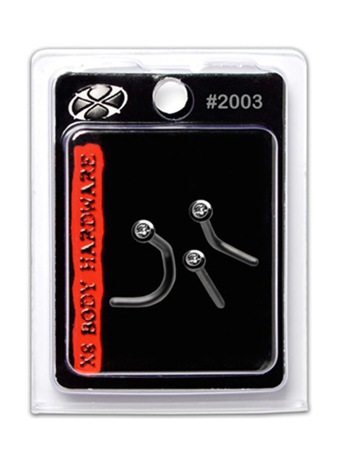 إكس 8 بودي هاردوير حلق أنفي من الكريستال مصنوع من مادة إستانلس إستيل طراز 316L