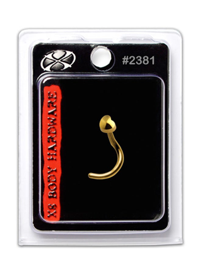 إكس 8 بودي هاردوير حلق أنفي على شكل قلب مطلي بالذهب