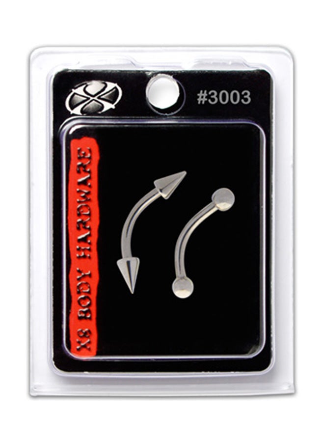 إكس 8 بودي هاردوير خاتم بيبي بار أند بيبي سبيك بودي مقوّس مصنوع من مادة إستانلس إستيل طراز 316L