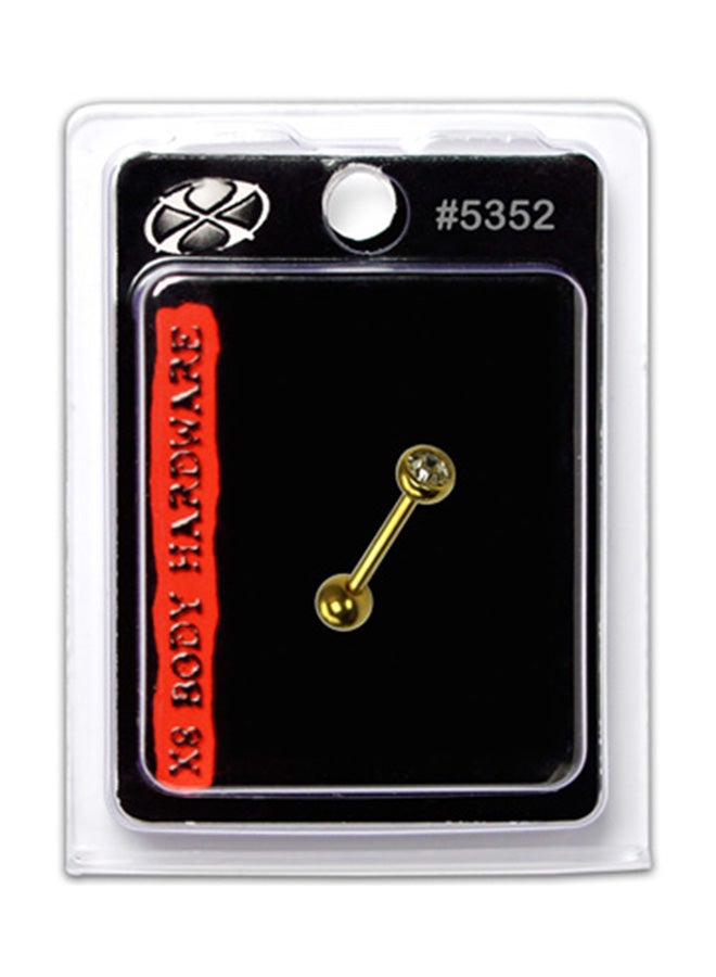 إكس 8 بودي هاردوير باربل من الكريستال مطلي بالذهب