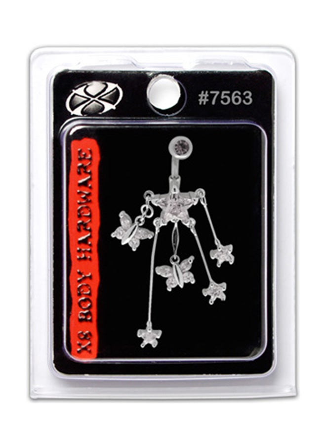 إكس 8 بودي هاردوير خاتم بيلي على شكل فراشة مصنوع من مادة إستانلس إستيل طراز 316L