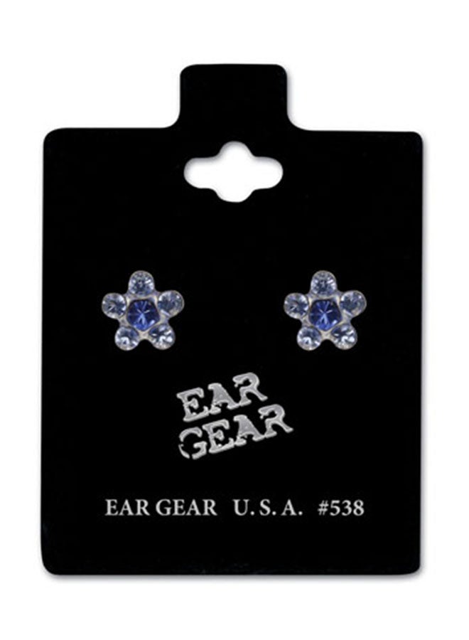 EAR GEAR Stainless Steel Stone Studded Earrings 