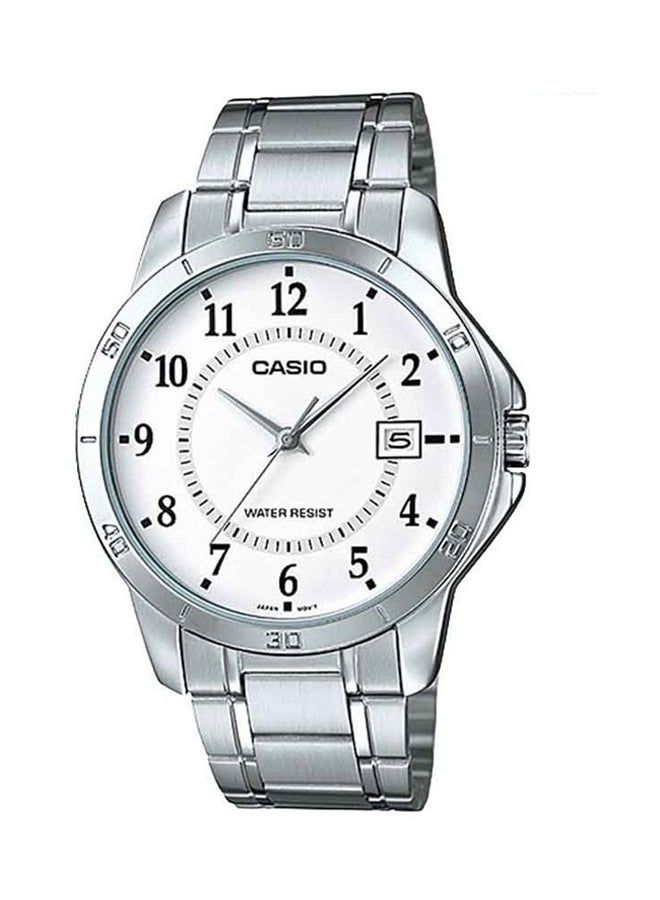 CASIO Men's Stainless Steel Analog Quartz Watch MTP-V004D-7B - 40 mm - Silver - Image 1