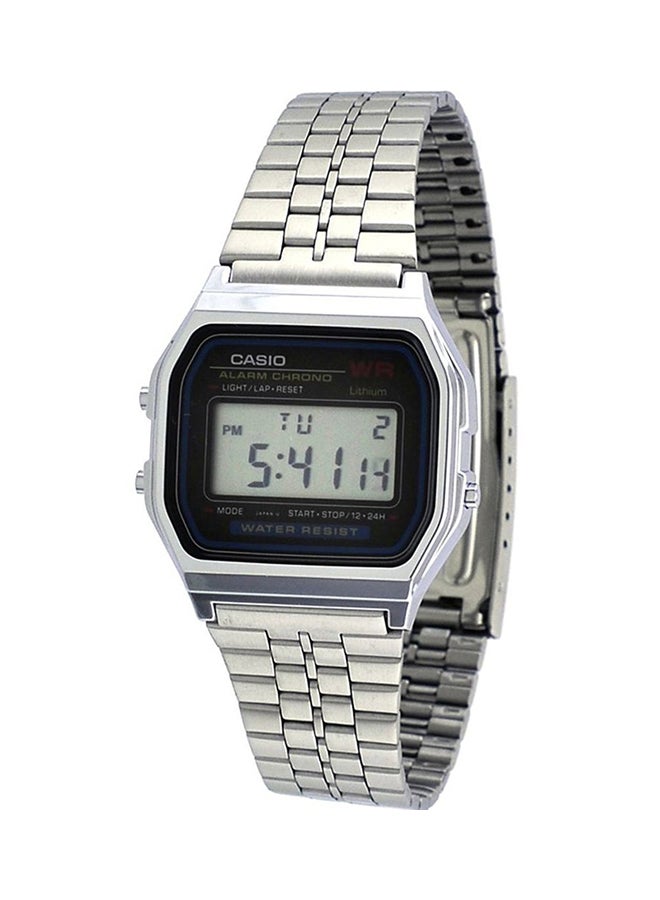 CASIO Men's Stainless Steel Digital Quartz Wrist Watch A-159WA-N1 - 33 mm - Silver  - Image 1