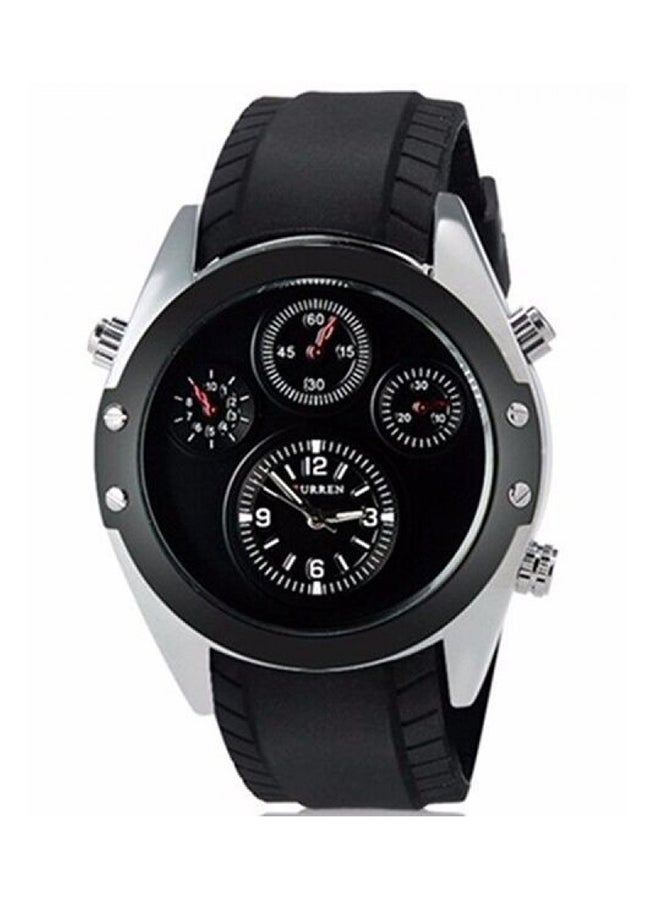 CURREN - Men's Rubber Analog Quartz Watch 8141SB - Image 1