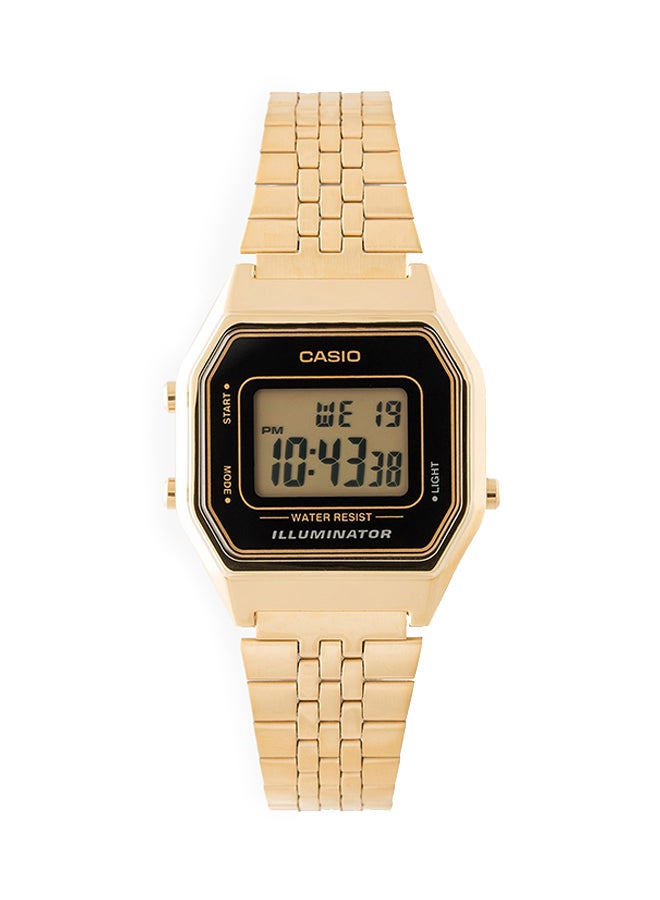 CASIO Women's Retro Stainless Steel Digital Watch LA680WGA-1DF - 29 mm - Gold - Image 1