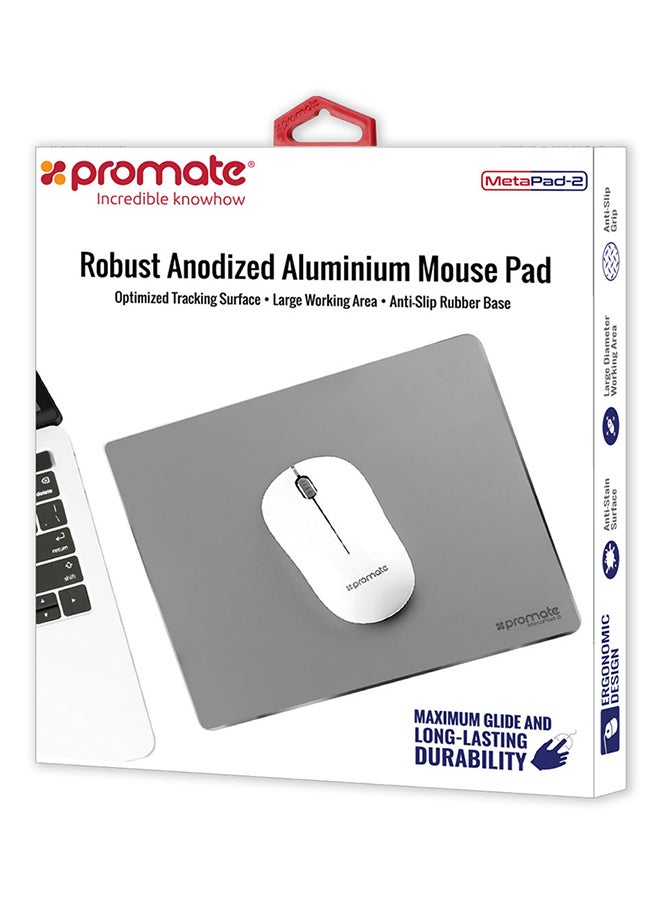 Aluminium Pad With Anti-Skid Rubber Base Silver