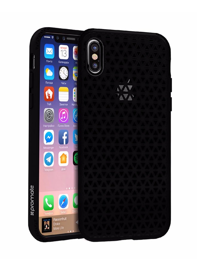 PROMATE - iPhone X Case, Stylish Shockproof Dual Layer Protective Case with Anti-Slip Grip, Drop Protection and Scratch Resistance Case Cover for 5.8 Inch Apple iPhone X Black - Image 1