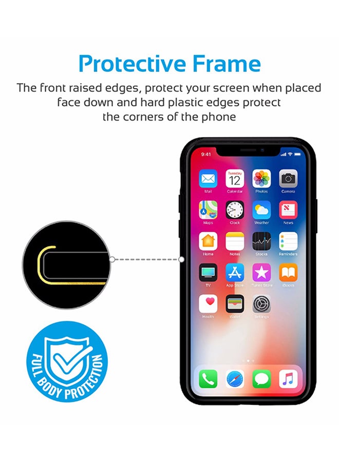 PROMATE - iPhone X Case, Stylish Shockproof Dual Layer Protective Case with Anti-Slip Grip, Drop Protection and Scratch Resistance Case Cover for 5.8 Inch Apple iPhone X Black - Image 1