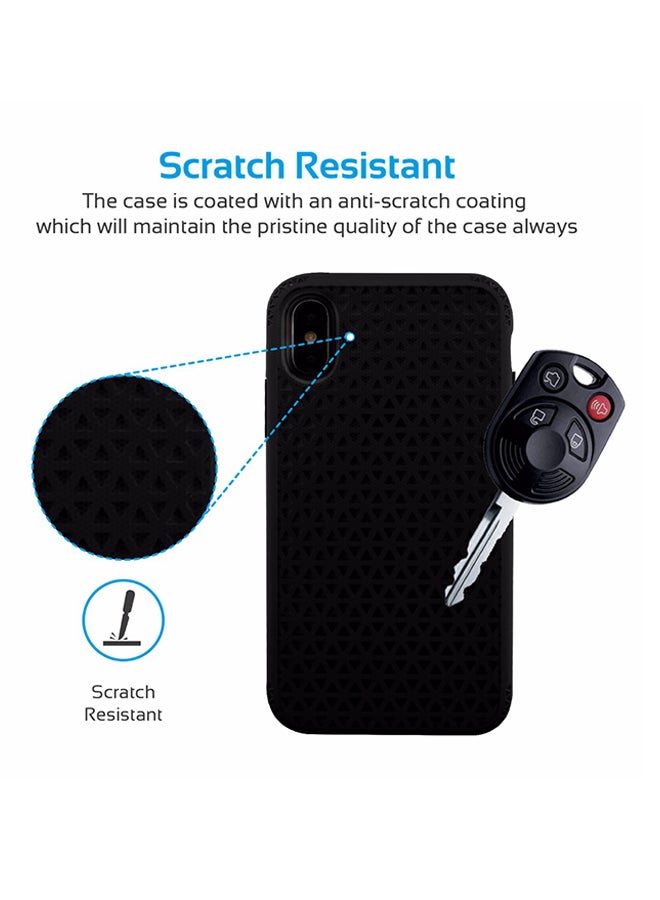 PROMATE - iPhone X Case, Stylish Shockproof Dual Layer Protective Case with Anti-Slip Grip, Drop Protection and Scratch Resistance Case Cover for 5.8 Inch Apple iPhone X Black - Image 1