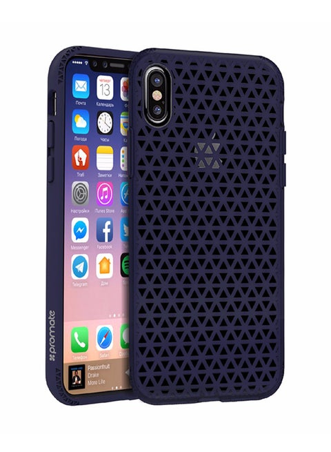 iPhone X Case, Stylish Shockproof Dual Layer Protective Case with Anti-Slip Grip, Drop Protection and Scratch Resistance Case Cover for 5.8 Inch Apple iPhone X Blue