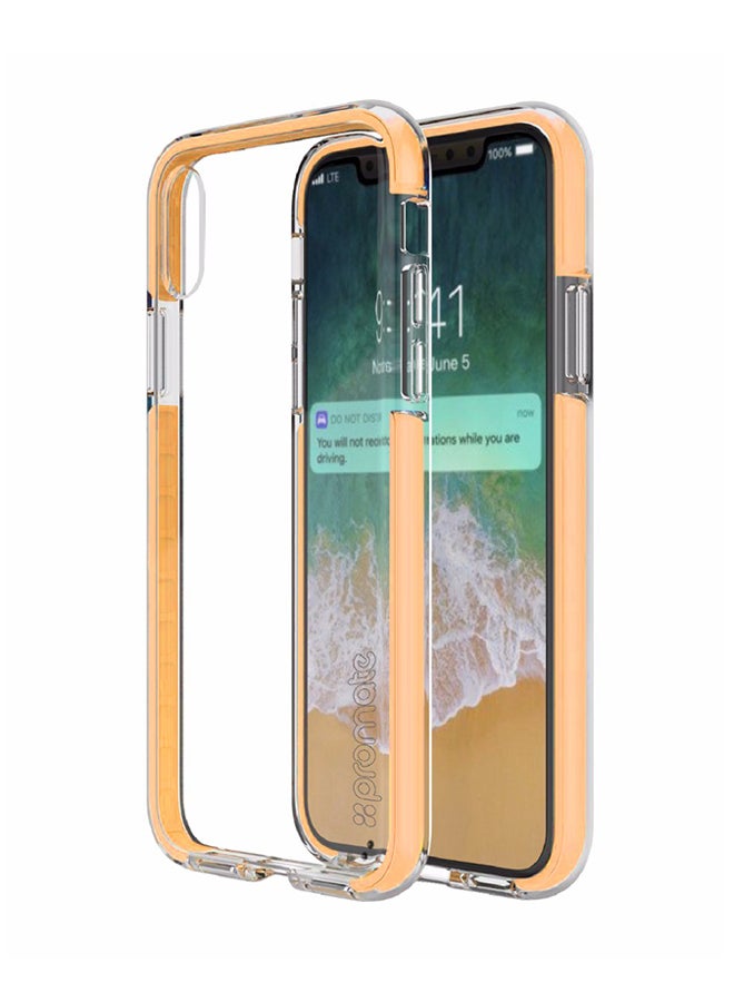 PROMATE - Polycarbonate iPhone X Case, Super-Slim Protective Transparent Back Bumper Back Cover with Scratch Resistance and Drop Protection for 5.8 Inch Apple iPhone X Gold - Image 1