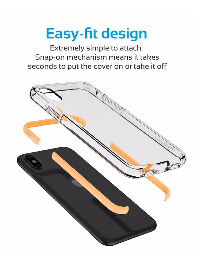 PROMATE - Polycarbonate iPhone X Case, Super-Slim Protective Transparent Back Bumper Back Cover with Scratch Resistance and Drop Protection for 5.8 Inch Apple iPhone X Gold - Image 1