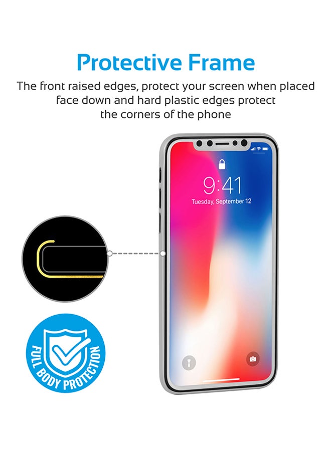 Carbon Fibre iPhone X Case, Ultra-Thin Flexible Carbon Fiber Anti-Slip Case with Scratch Resistance and Shockproof Non-Bulky Protective Back Cover for Apple iPhone X Silver Silver