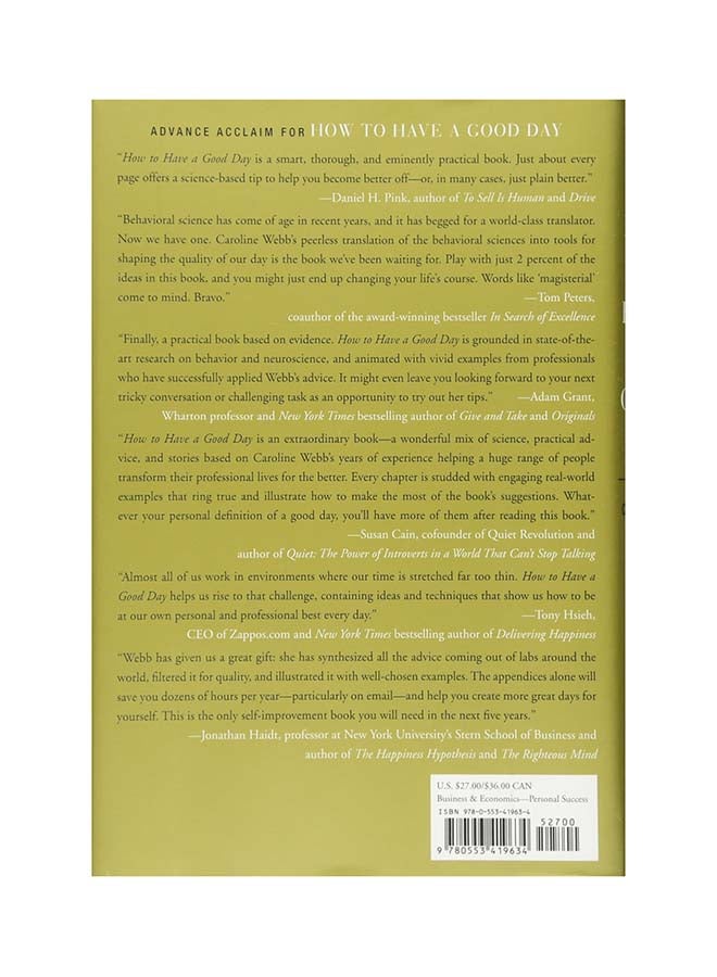 null - How To Have A Good Day: Harness The Power Of Behavioral Science To Transform Your Working Life printed_book_hardback english - 2/2/2016 - Image 1