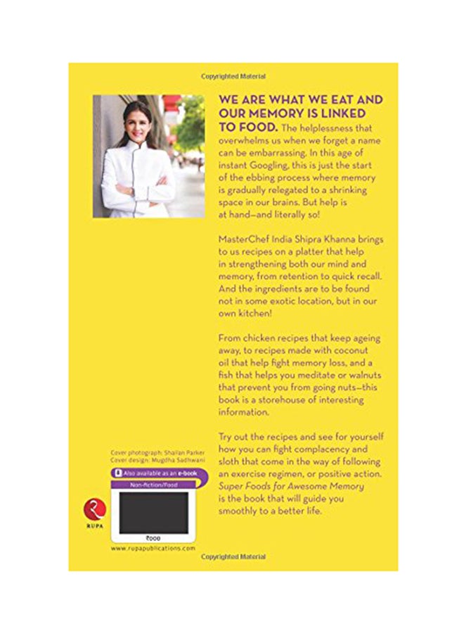 Super Foods For Awesome Memory - Paperback English by Shipra Khanna - 1/7/2011  - Image 2