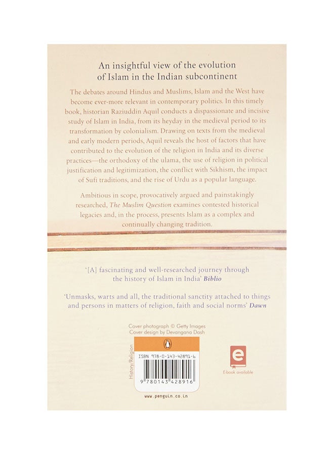 The Muslim Question: Understanding Islam And Indian History - Paperback English by Raziuddin Aquil - 22/5/2017