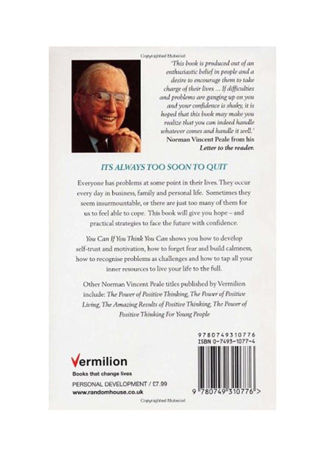 You Can If You Think You Can - Paperback English by Norman Vincent Peale - 31/3/1994  - Image 2