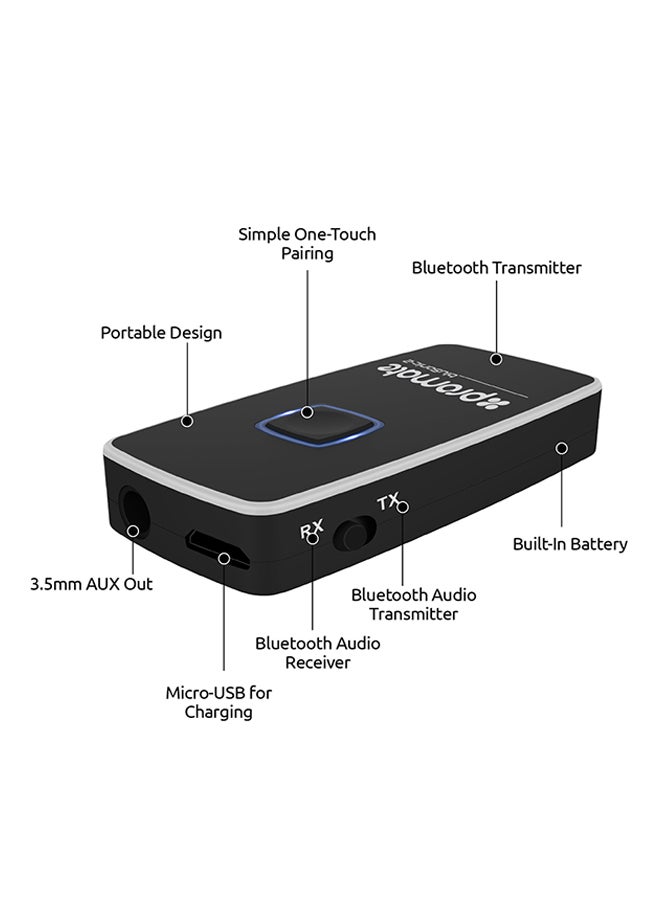 PROMATE - Bluetooth Audio Receiver and Transmitter black - Image 1